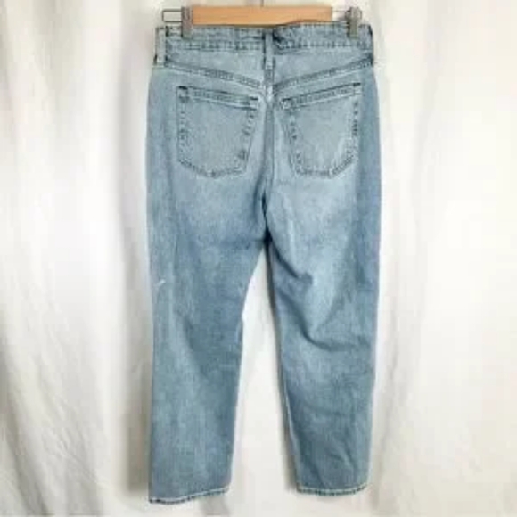 Free Assembly 90's Straight Light Wash Denim Jeans Distressed - Picture 5 of 5